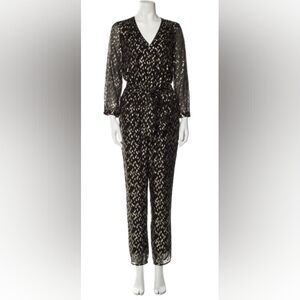 NWT Kate Spade NY Metallic Gold Dotted Jumpsuit Size 4
